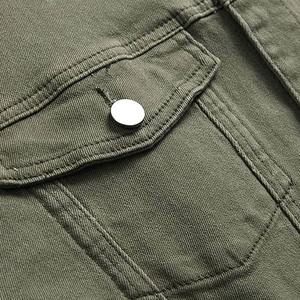 แจ็กเก็ตผ้ายีนส์สำหรับผู้ชายเสื้อผ้าแฟชั่นสตรีทแวร์ผ้าเดนิมสำหรับผู้ชายขายดีที่สุดทำจากผ้าฝ้ายลำลองไซส์ใหญ่พิเศษ - Product Image 4