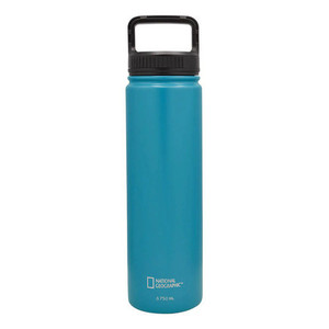 Borraccia Termica in Acciaio Inox Nat Geo Natural Adventure con Manico, 750 ml, Blu-Grigio - Product Image 2