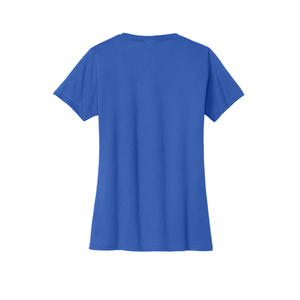 Women Blue <b>Slim</b> Fit T Shirt Soft Breathable Material Short Sleeve Casual Fashion Tee for Daily Styling - Product Image 2