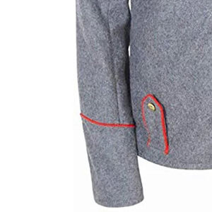 Chaqueta de Reproducción Civilista Confederada, Uniforme de Infantería del Sur, Abrigo de Lana Gris - Product Image 4