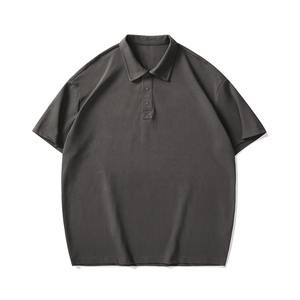 เสื้อโปโลผู้ชายแขนสั้นระบายอากาศสบายๆลายพื้นแฟชั่นฤดูร้อน - Product Image 2