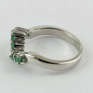 สีเขียวมรกต Zig Zag แหวนออกแบบ925เงินสเตอร์ลิงออนไลน์เครื่องประดับเงินอินเดียแฟชั่นเครื่องประดับเงิน - Product Image 3