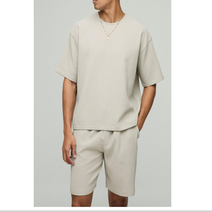 Conjunto de ropa informal de dos piezas para hombre, transpirable y ligero, Etiqueta Privada, servicio de marca personalizada - Product Image 4