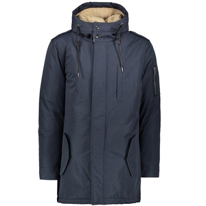 Oversized <b>Canvas</b> Puffer <b>Jacket</b> for <b>Men</b> with Stand Collar Front Logo Breathable Design Full Coverage for Winter Days - Product Image 1