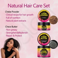 Oalen Vente en Gros Huile de Chebe Naturelle et Pure, Beurre de Chebe Nourrissant et Fortifiant pour la Croissance Capillaire, Kit Shampoing Chebe