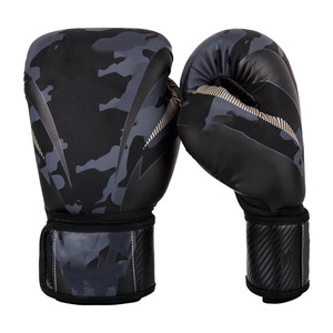 2025 gants de boxe confortables en cuir respirant pour hommes tailles 6oz à 16oz motif imprimé pour gymnases pour Arts martiaux Pakistan - Product Image 2