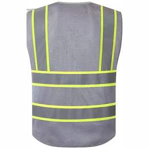 Chaleco de Seguridad Reflectante de Alta Visibilidad 100% Poliéster, Transpirable, para Construcción e Ingeniería, con Logotipo Personalizado, Fluorescente - Product Image 3