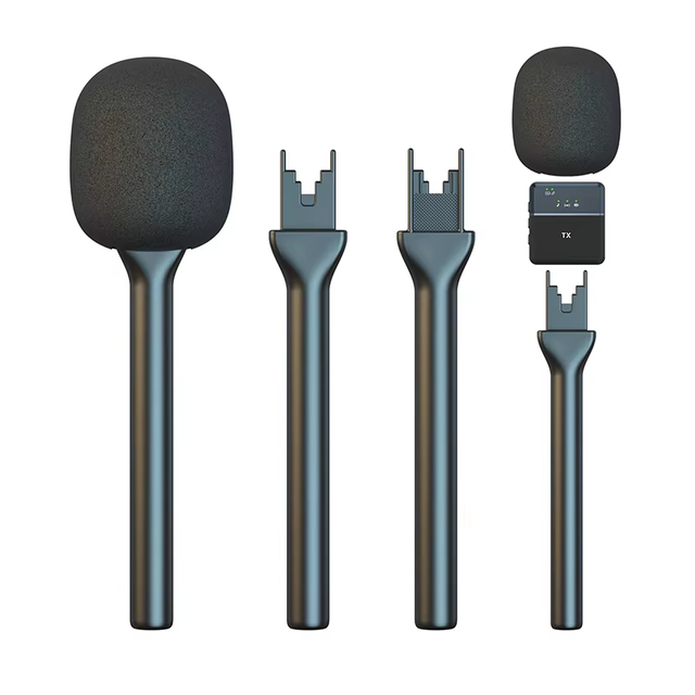 SX70 Hand Stick Microphone Handheld Mic Transmitter Holder Clip Handheld Microphone Plastic Adapter for Rode Wireless Go/DJ Mic