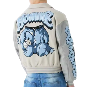 Custom Manufacturer High Quality Embroidery <b>Leather</b> Sleeves Letterman Varsity <b>Jackets</b> for <b>Men</b> Varsity <b>Jacket</b> for <b>man</b> - Product Image 5
