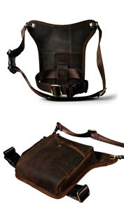 Sac banane vintage en cuir véritable antivol, sac ceinture, sac de voyage, sac bandoulière pour moto, haute qualité - Product Image 6