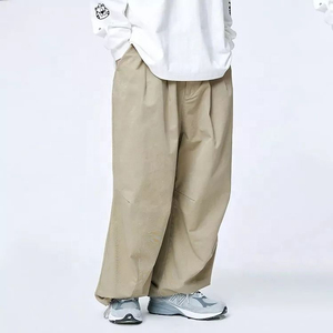 Pantalon de survêtement cargo ample pour hommes avec tissu épais en coton mélangé de conception personnalisée pour un usage quotidien en automne hiver - Product Image 4