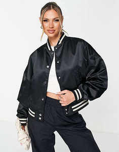 Women's Custom Logo Embroidered Breathable Cotton Knitted Varsity Jacket-College Streetwear Style - Product Image 2