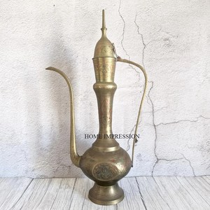 Dallah à café classique de grande taille, décorative pour la table, en acier inoxydable, design arabe, écologique, fabriquée en Inde, vente en gros - Product Image 5