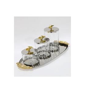 <b>Marvelous</b> Design Stainless Steel Serving Tray With <b>Storage</b> <b>Box</b> Prime Quality Top Selling Serving Food Tray - Product Image 1