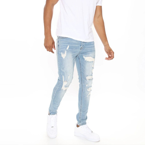 <b>Men's</b> Lightweight Pants & <b>Trousers</b> Wholesale <b>Summer</b> Thin <b>Men's</b> Biker Denim Jeans <b>Men's</b> Straight Leg Slim Stretch Business Casual - Product Image 2