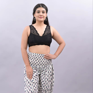 Sarouel en coton fait à la main pour femmes taille haute jambe large pantalon décontracté respirant design grande taille - Product Image 1