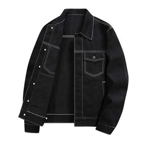 High-Quality Premium Denim <b>Jacket</b> For Men Vintage Ripped Styles, <b>Slim</b> <b>Fit</b> Streetwear, and Windbreaker Outerwear for Winter - Product Image 1