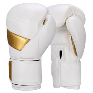 Guantes de Boxeo Hassam de Cuero MB Personalizados OEM, Material PU, Costuras en Contraste Rojo y Negro, Cierre de Gancho y Bucle para Entrenamiento y Sparring - Product Image 2