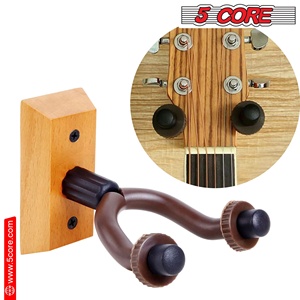 5Core Guitar Wall Mount <b>Hanger</b> 2Pack U-Shaped Wood Guitar Wall Hook <b>Stand</b> - Product Image 2