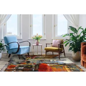 Tapis imprimé moderne à motif urbain pour entrée, bureau et salle de bain, avec poils doux - Product Image 2