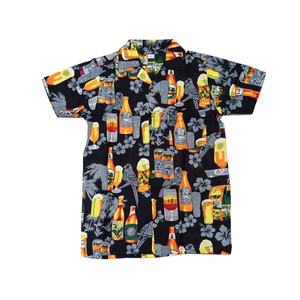 Articles de plage de fête de la plus haute qualité, Design hawaïen, bouteilles de bière imprimées, chemises hawaïennes pour adolescents et adultes à bas prix - Product Image 1