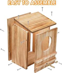 Custom Large Barn Owl House Owl Nesting Box Outside Wooden <strong>Nest</strong> House <strong>Bird</strong> Houses for Wildlife Barn Eastern Screech - Product Image 2