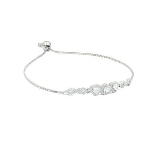 Pulsera Elegante Zarkan con Dije de Corazón Plateado, Accesorio de Moda - Product Image 3