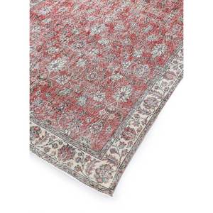 Tapis en laine vintage rouge et orange à motifs floraux, noué à la main, rectangulaire 9x12, pour salon ou couloir - Pae-2635 - Product Image 2