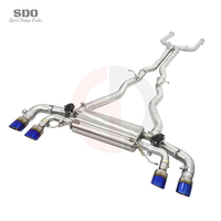 Système d'échappement Catback Valvetronic en acier inoxydable SDO pour BMW M5 F90 V8 4.4T 2018-2023, embouts bleus plaqués avec silencieux