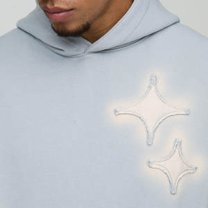 Qualité supérieure Derniers prix Hommes Distressed Hoodies Coton mélangé Meilleure arrivée Solide Couleur unie Hommes Distressed Hoodies - Product Image 5