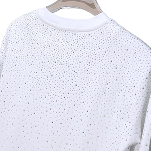 Camiseta para Hombre Reklo Industries, Blanca con Pedrería, Cuello Redondo, Corte Regular, Algodón Jersey, Talla Personalizada, Logotipo OEM ODM - Product Image 5