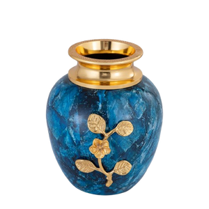 Florero de Metal Circular Azul - Product Image 2