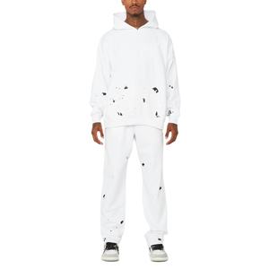 Conjunto Deportivo de 2 Piezas con Capucha de Algodón Extra Grande con Logotipo Personalizado para Hombre, Ropa Deportiva Informal para Gimnasio y Calle - Product Image 1