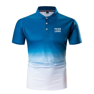 Polo de haute qualité pour hommes 100% polyester à manches courtes anti-rides confortable et respirant - Product Image 4