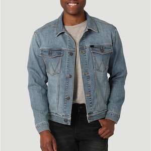 Chaqueta Vaquera de Invierno para Hombre de Estilo Vintage con Logotipo Frontal, Durabilidad Robusta, Estilo Urbano Moderno y Alta Comodidad para Uso Diario - Product Image 1