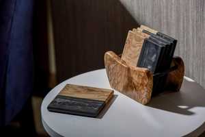 100% Pure Resin Epoxy Wood Handcrafted <b>Custom</b> Design Luxury Classic Art Deco Coffee <b>Cup</b> Mat for Kitchen Wedding Lightweight - Product Image 2