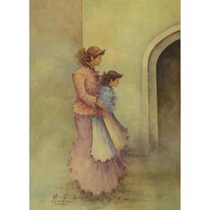 Peinture sur toile, art mural, peinture à l'huile française MAbctilli, prête à accrocher, pour décoration murale de la maison, 50 x 70 AbcAbcp-212 - Product Image 1