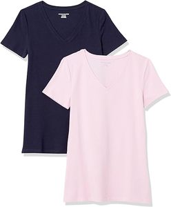Camisetas ajustadas con cuello en V impresas personalizadas para mujer, camiseta súper suave de mezcla de poliéster 60 algodón 40 de alta calidad - Product Image 3
