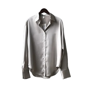 Top Trending Wholesale Women's Shirts Customize Casual Design Plain Shirt Stylish Turn-Down <b>Collar</b> Summer Shirts - Product Image 1