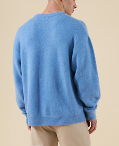 OEM personnalisé hommes coton tricoté Cardigan pull hiver tenue décontracté anti-rétrécissement séchage rapide respirant pelucheux tricots - Product Image 2