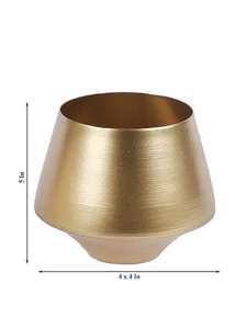 แจกันดอกไม้โลหะทรงแก้วไวน์สีทองสำหรับกระถางต้นไม้ทำจากโลหะ2ชิ้น - Product Image 4