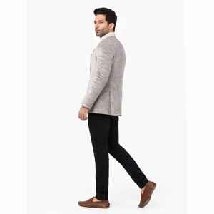 Blazers pour hommes de haute qualité, coupe ajustée, personnalisables, pour le bureau et les mariages, coupe formelle à revers - Product Image 2