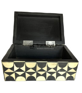 Elegante caja de incrustaciones de hueso y fregona para regalo elegante organizador de joyas decorativas hecho a mano para interiores modernos Tradebyd - Product Image 4