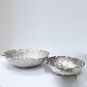 ชุดชามตกแต่งเคลือบเงินโลหะคลาสสิกสุดพิเศษ 2 ใบ ดีไซน์ทันสมัยสำหรับโต๊ะอาหาร ชามเสิร์ฟดีไซน์โดดเด่น - Product Image 1
