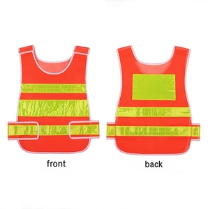 Vêtements de sécurité réfléchissants de grande taille à poches multiples avec fermeture éclair Gilet et vestes en polyester/maille 100% pour hommes en gros - Product Image 4