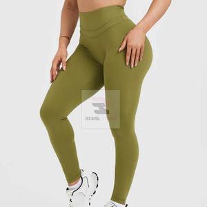 Mallas de punto de alta calidad para mujer, pantalones de Yoga, tela tejida con cintura elástica cómoda a la venta - Product Image 3