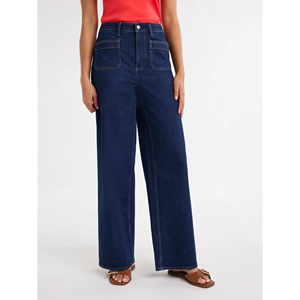 Pantalon baggy en jean pour femmes à taille haute 100% coton de conception OEM sur mesure pour le printemps stock de pantalon en jean excédentaire du Bangladesh - Product Image 5