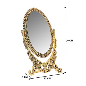 Espejo De Mesa De Forma Ovalada En Aluminio-Producto Premium - Product Image 2