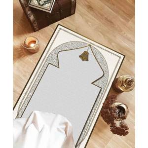 Gray Prayer <b>Rug</b>, Gold Prayer <b>Rug</b>, Worship <b>Rug</b>, Printed <b>Rug</b>,Nonwoven <b>Thin</b> <b>Rug</b> - Product Image 4