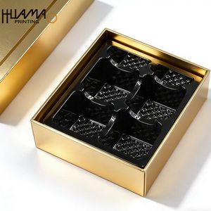 Caja de Regalo Personalizada con Lámina Dorada para Chocolates, Caja de Calidad Alimentaria con Inserto para Galletas de Chocolate y Bombones, Empaque al por Mayor para Dulces - Product Image 3